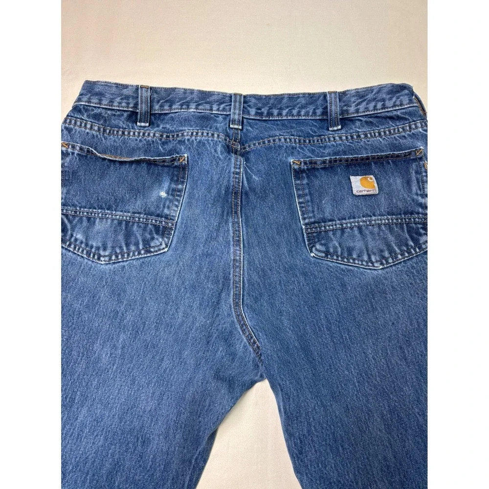 Carhartt 103889 Denim Five Pocket Relaxed Fit RUGGED FLEX Jeans 36‎ x 32